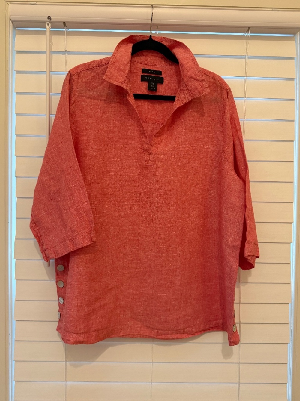 Women's TAHARI linen popover - Size 1X